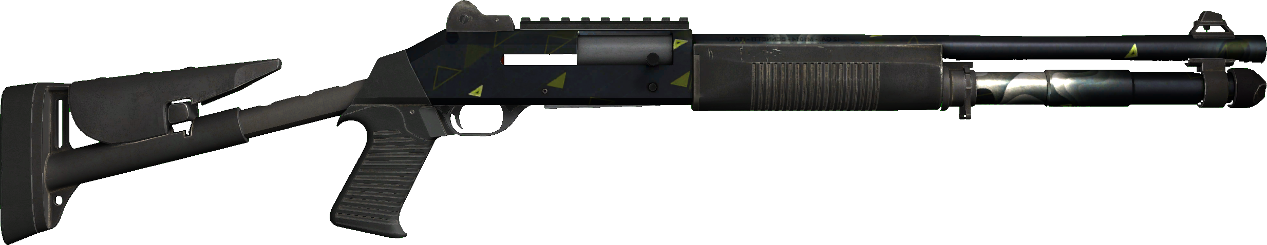 Backside of skin XM1014 | Quicksilver