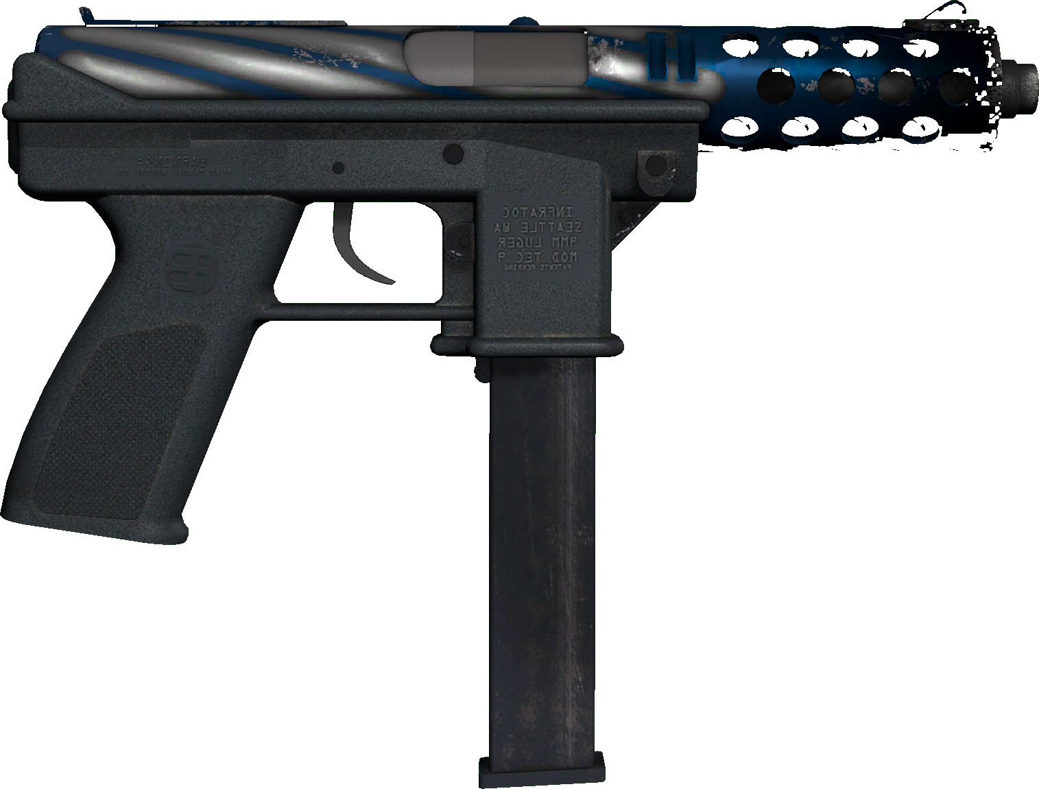 Backside of skin StatTrak™ Tec-9 | Titanium Bit