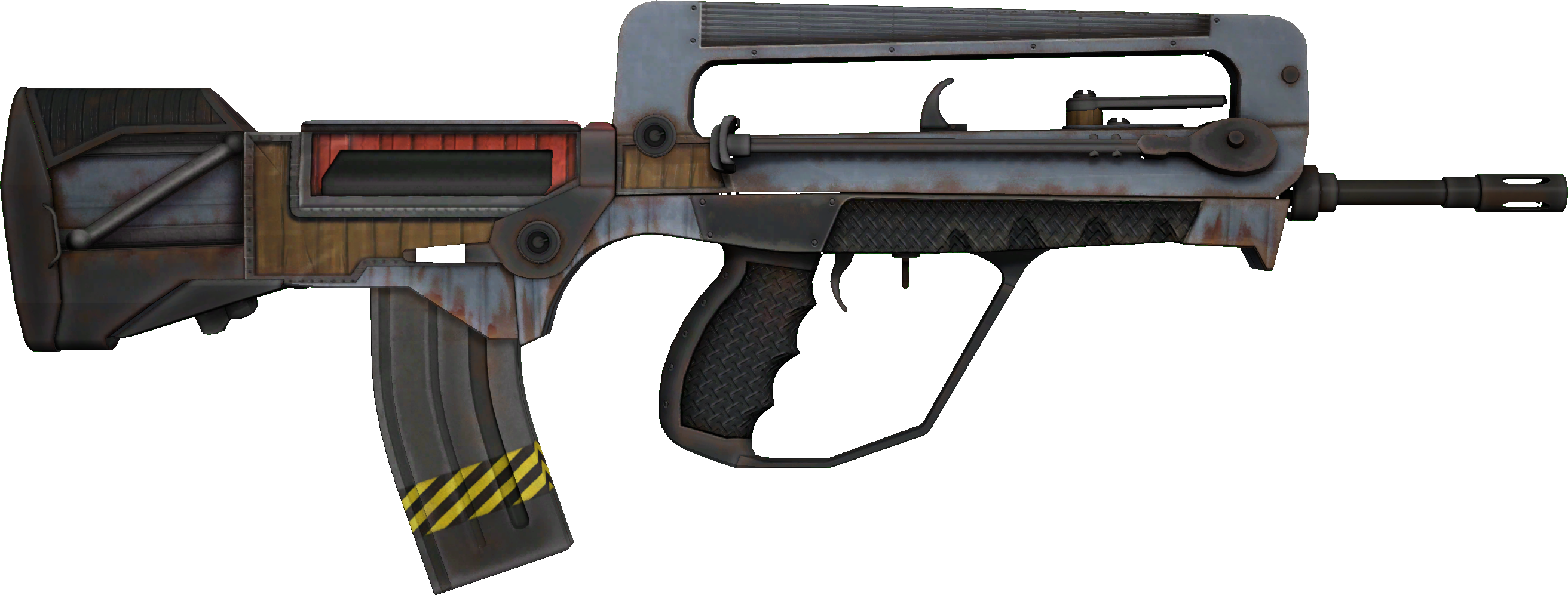 Backside of skin StatTrak™ FAMAS | Decommissioned