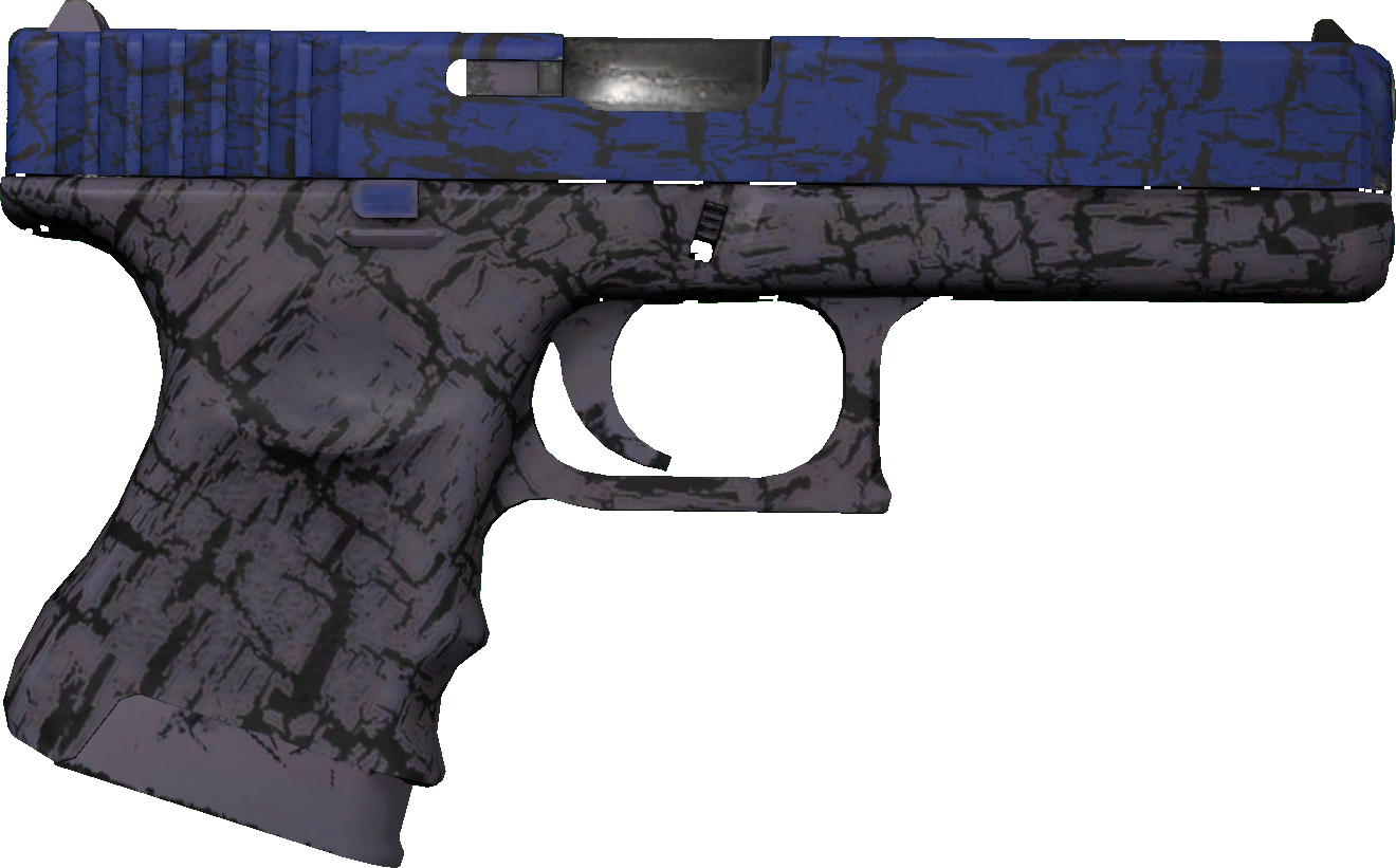 Backside of skin Glock-18 | Blue Fissure