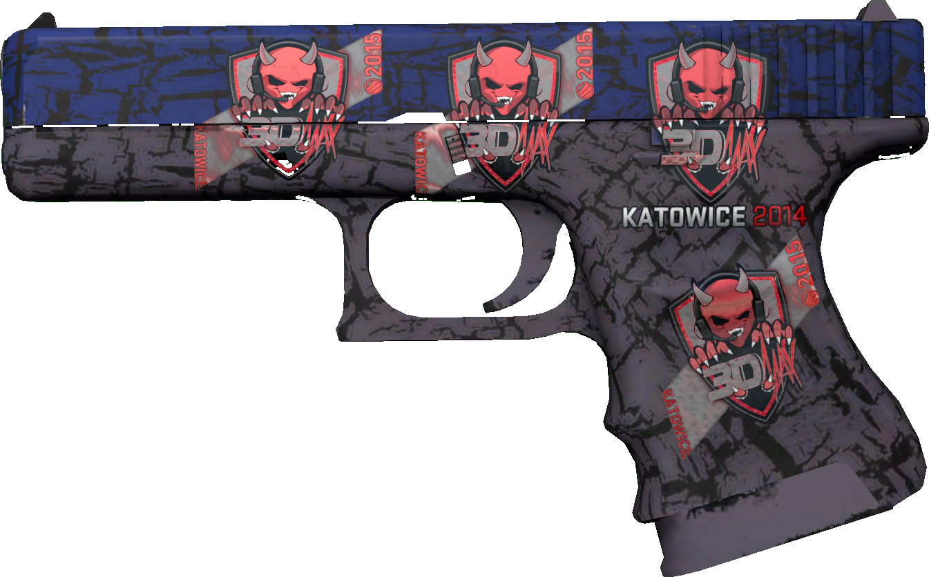 Playside of skin Glock-18 | Blue Fissure