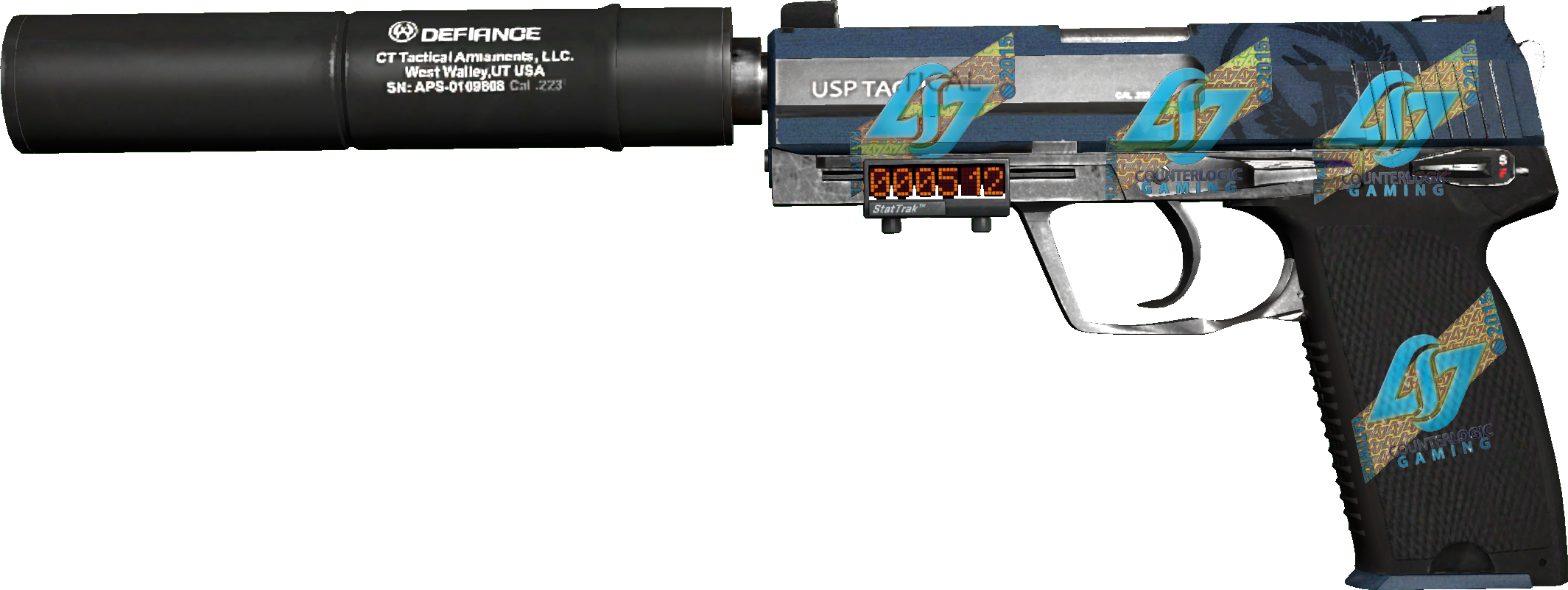 Playside of skin StatTrak™ USP-S | Guardian