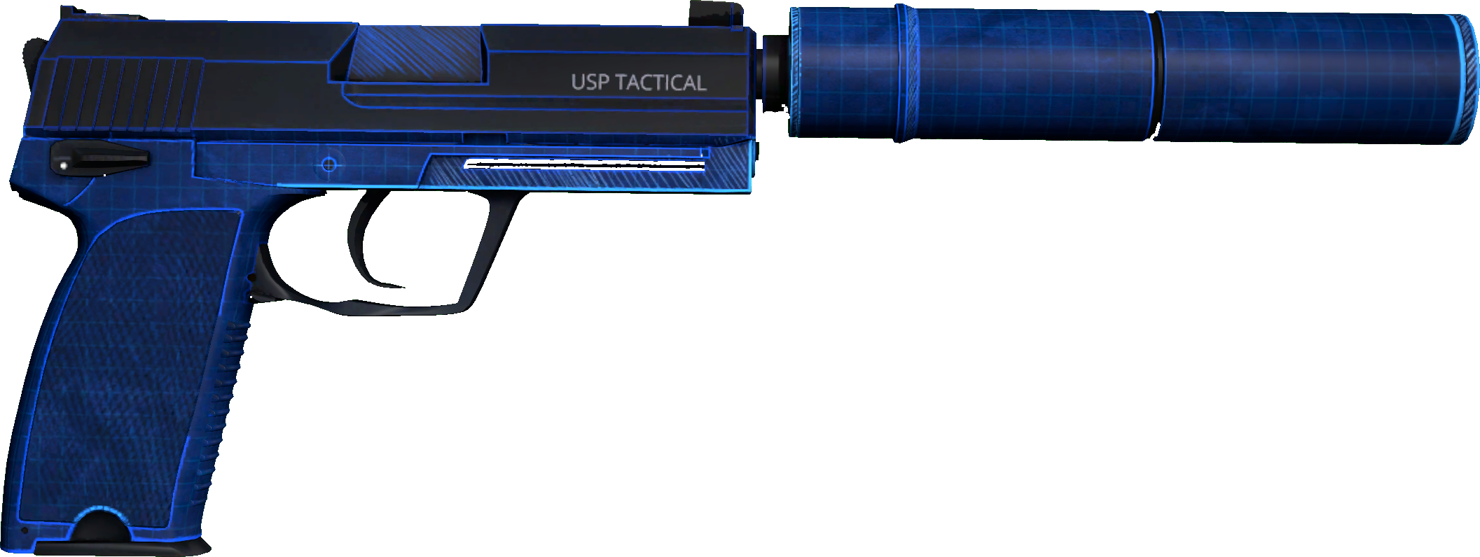 Backside of skin USP-S | Blueprint