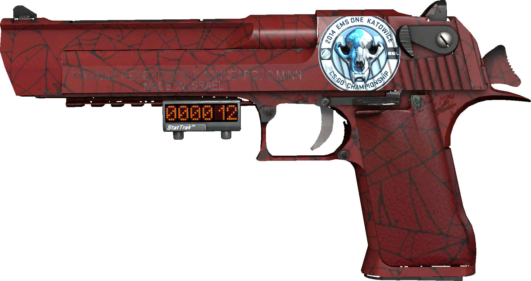 Playside of skin StatTrak™ Desert Eagle | Crimson Web